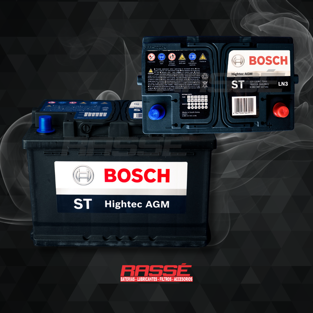 Batería BOSCH ST Hightec 70 AMP AGM LN3 – Rasse Repuestos