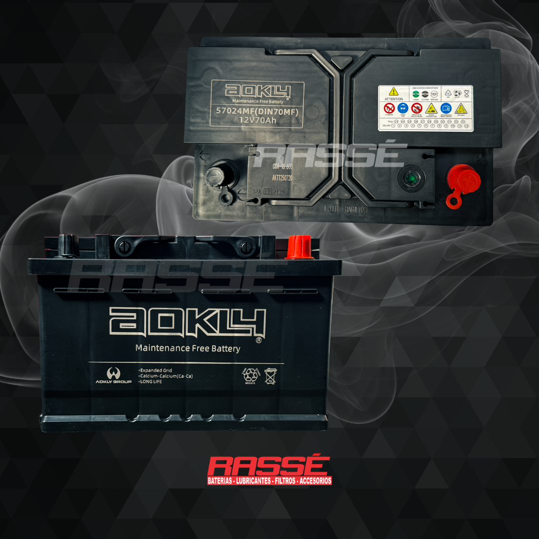 Batería AOKLY 57024MF(DIN70MF) 12V 70Ah